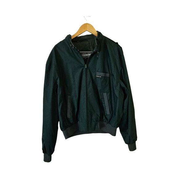 Vintage MEMBERS ONLY Jacket Mens 46 Dark Green‎ Full Zip Cafe Racing VTG Retro - Picture 2 of 9